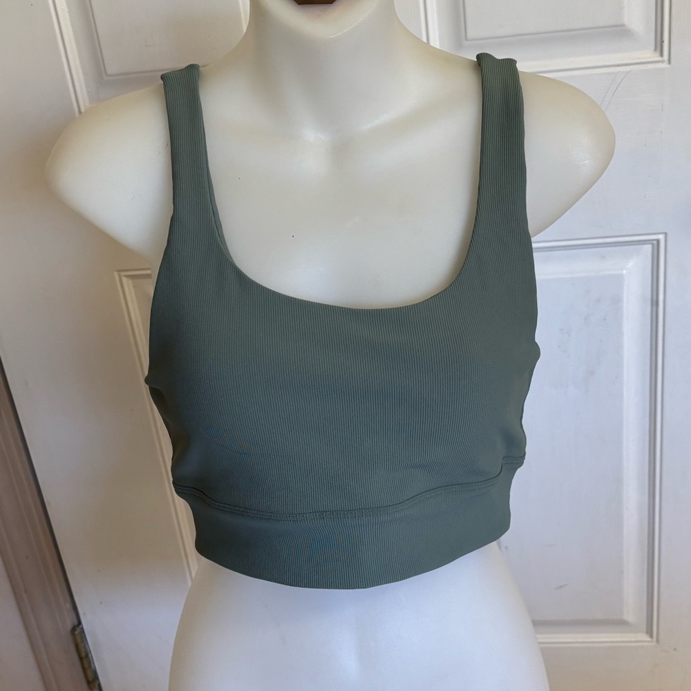 Large Wilo Base Ribbed Solid Green (Khaki) Scoop … - image 1